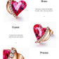 Swarovski Crystal Heart Angel Wings Stud Earrings - THE JEWELLERYY HOUSE