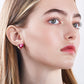 Swarovski Crystal Heart Angel Wings Stud Earrings - THE JEWELLERYY HOUSE