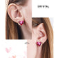 Swarovski Crystal Heart Angel Wings Stud Earrings - THE JEWELLERYY HOUSE