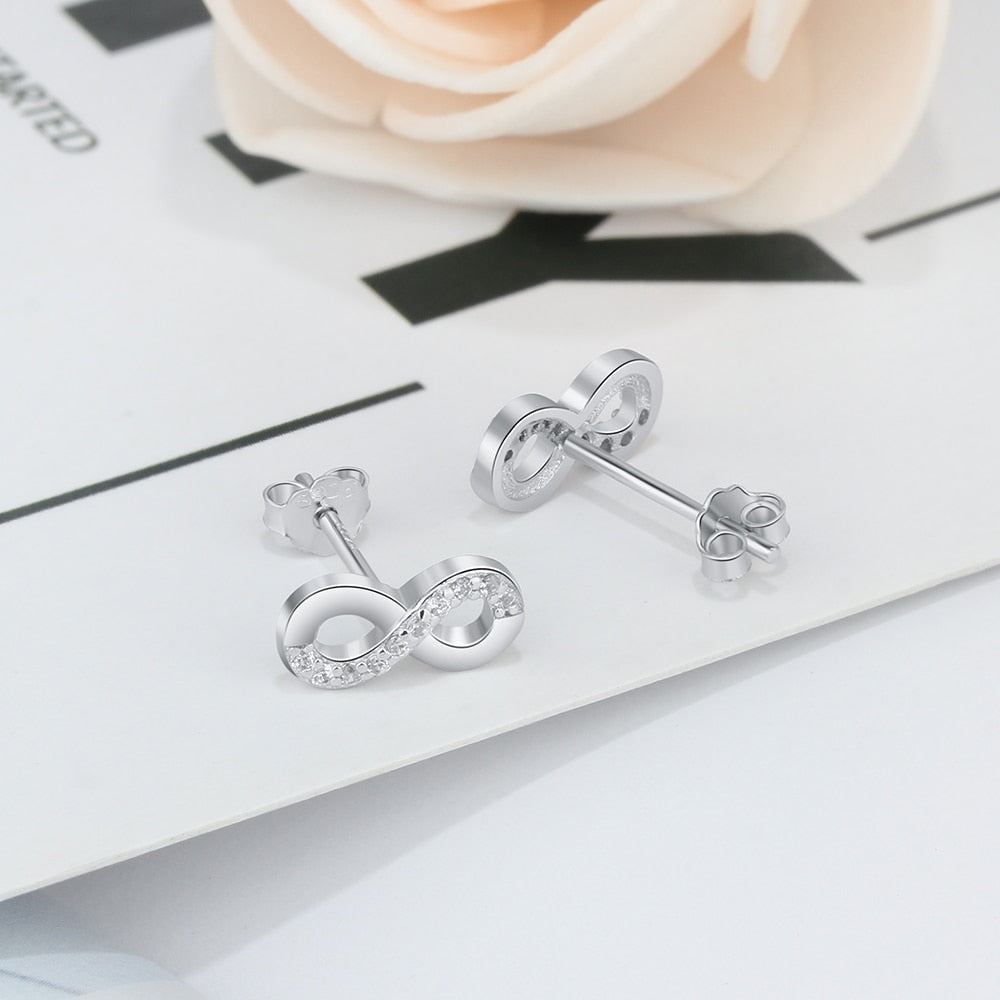 Love is Infinity Sterling Silver Earrings - the jewellery house