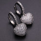Vintage Heart Cubic Zirconia Earrings - the jewellery house