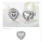 Silver Framed Heart Stud Earrings - the jewellery house