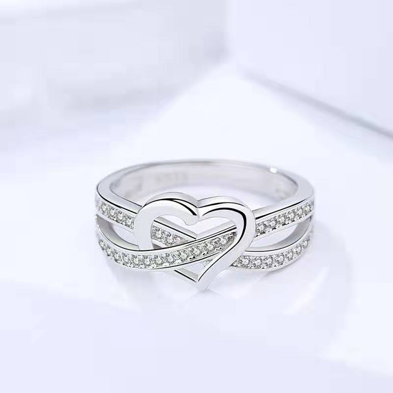 Romantic Heart Belt Silver Ring - the jewellery house