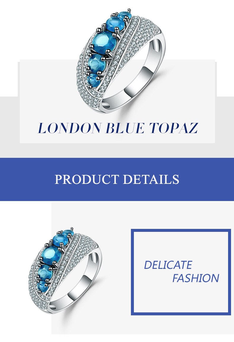 The Elegant Blue Mona Lisa Ring - the jewellery house