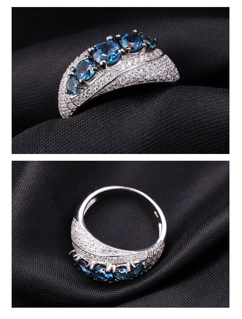 The Elegant Blue Mona Lisa Ring - the jewellery house