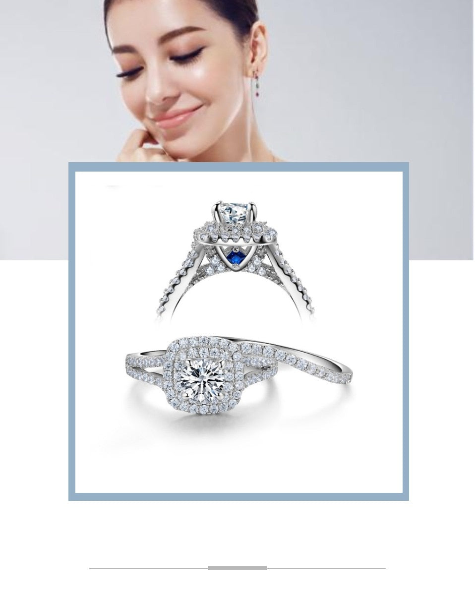 The Blue Side Victorian Wedding Ring Sets - the jewellery house