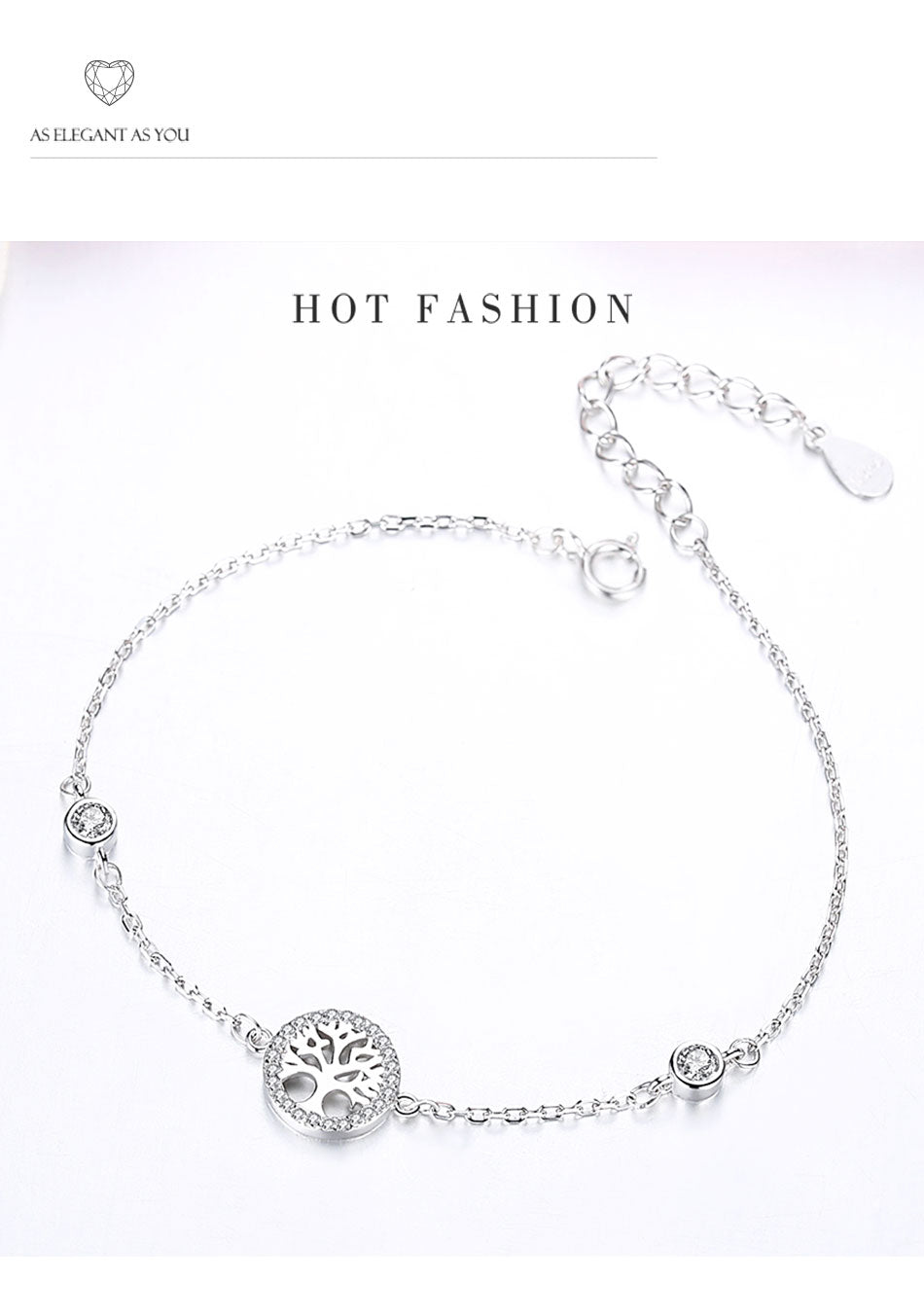 925 Sterling Silver Tree Bracelet - The Jewellery House