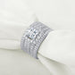 Zircon Princess Wedding Ring Set - the jewellery house