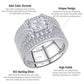 Zircon Princess Wedding Ring Set - the jewellery house
