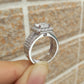 Zircon Princess Wedding Ring Set - the jewellery house