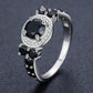 Silver Jewelry Bague Black Spinel Engagement Rings - The Jewellery House