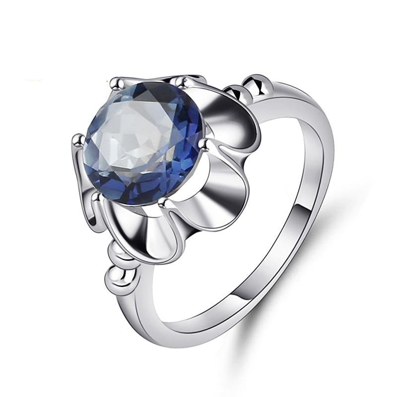  Mystic Natural  Blue Topaz Sterling Silver Rings - The Jewellery House