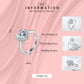 CZ Silver Heart shaped wedding Ring - The Jewellery House