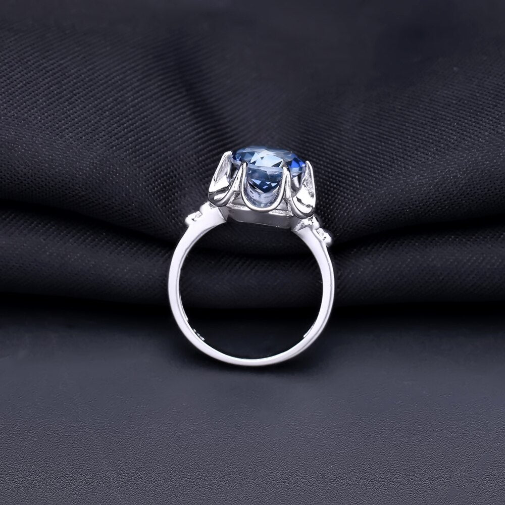  Mystic Natural  Blue Topaz Sterling Silver Rings - The Jewellery House