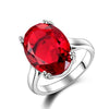 Silver Red Ruby Gemstone Engagement Rings - The Jewellery House