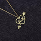 Customized Name With  Arrow Love heart Necklace With Name & Pendants - The Jewellery House