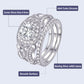 3 Pcs 1Ct Wedding CZ Ring Sets - the jewellery house