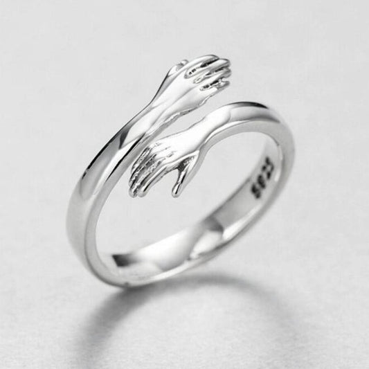 Hug Sterling Silver love ring - the jewellery house
