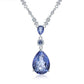 Natural Iolite Blue Quartz Crystal Necklace - the jewellery house