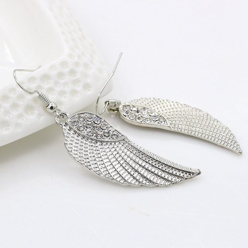 Angel Wings beauty No Pierced Rhinestone Clip on Earring - the jewellery house