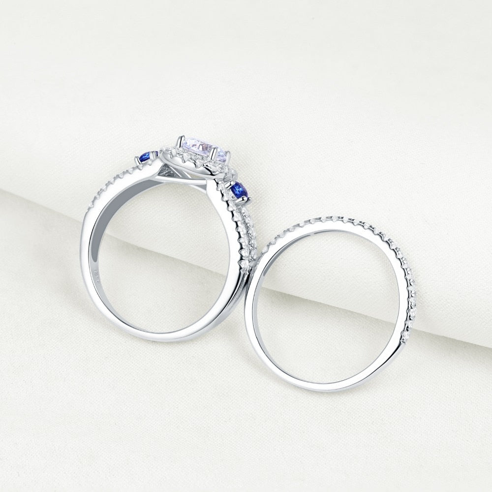 Blue Side Sterling Silver 925 Wedding Rings - the jewellery house