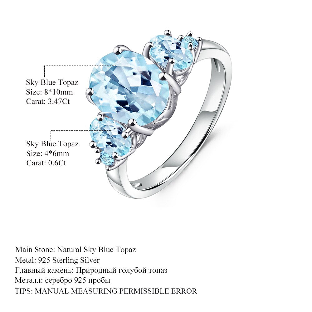 Sky Stone Blue Topaz Wedding Ring - the jewellery house