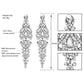 Silver color Crystal Long Drop Earrings Elegant Vase Shape - the jewellery house