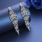 Silver color Crystal Long Drop Earrings Elegant Vase Shape - the jewellery house