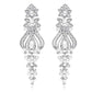 Silver color Crystal Long Drop Earrings Elegant Vase Shape - the jewellery house