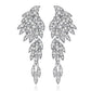 Silver color Crystal Long Drop Earrings Elegant Vase Shape - the jewellery house