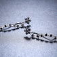 Black Spinel Black Flower Drop Earrings -  The Jewellery House