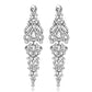 Silver color Crystal Long Drop Earrings Elegant Vase Shape - the jewellery house